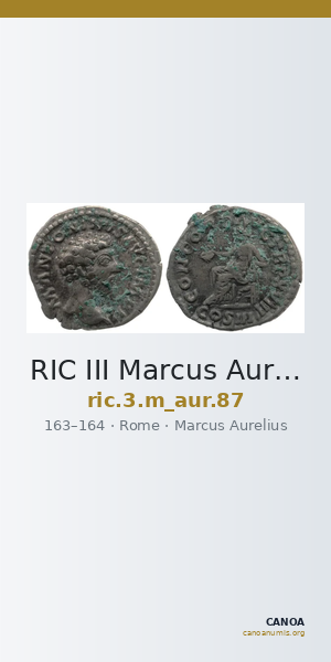 RIC III Marcus Aurelius 87 — CANOA
