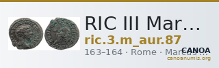 RIC III Marcus Aurelius 87 — CANOA