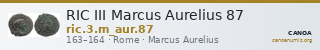 RIC III Marcus Aurelius 87 — CANOA