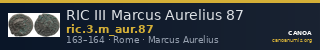 RIC III Marcus Aurelius 87 — CANOA