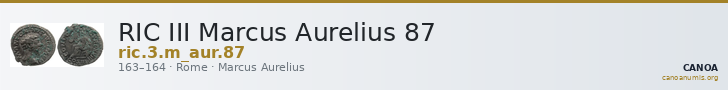 RIC III Marcus Aurelius 87 — CANOA