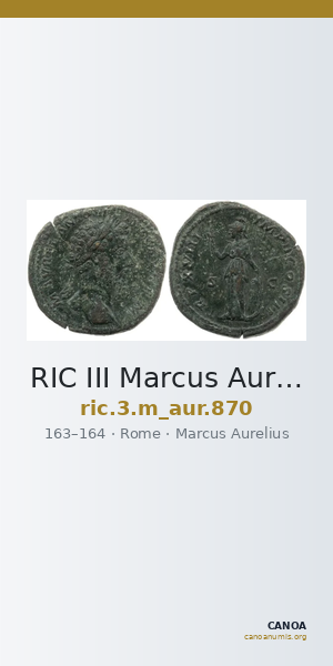 RIC III Marcus Aurelius 870 — CANOA