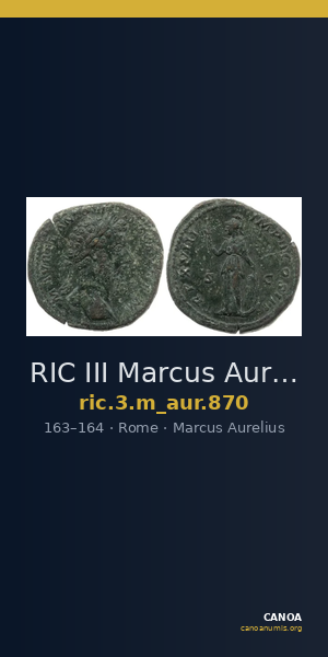 RIC III Marcus Aurelius 870 — CANOA