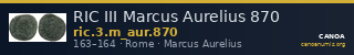 RIC III Marcus Aurelius 870 — CANOA