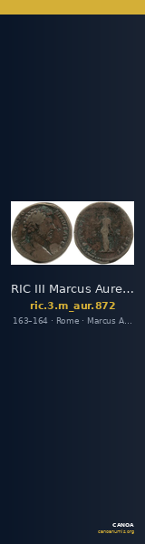RIC III Marcus Aurelius 872 — CANOA