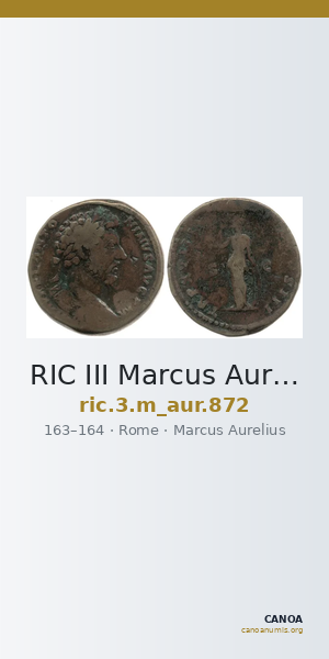 RIC III Marcus Aurelius 872 — CANOA