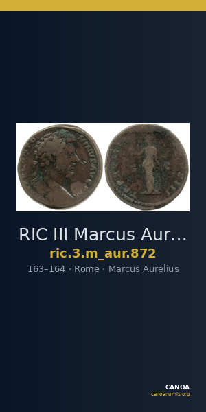 RIC III Marcus Aurelius 872 — CANOA