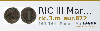 RIC III Marcus Aurelius 872 — CANOA
