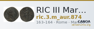 RIC III Marcus Aurelius 874 — CANOA