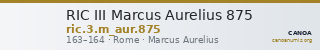 RIC III Marcus Aurelius 875 — CANOA