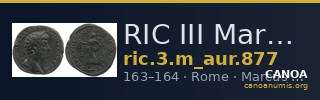 RIC III Marcus Aurelius 877 — CANOA