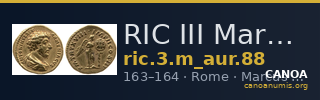 RIC III Marcus Aurelius 88 — CANOA