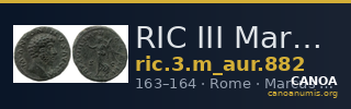RIC III Marcus Aurelius 882 — CANOA