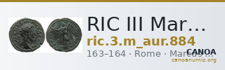 RIC III Marcus Aurelius 884 — CANOA