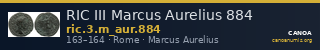 RIC III Marcus Aurelius 884 — CANOA