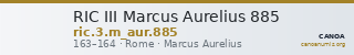 RIC III Marcus Aurelius 885 — CANOA