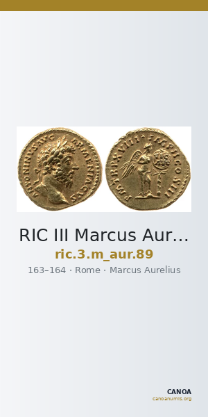 RIC III Marcus Aurelius 89 — CANOA