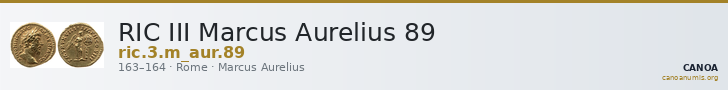 RIC III Marcus Aurelius 89 — CANOA