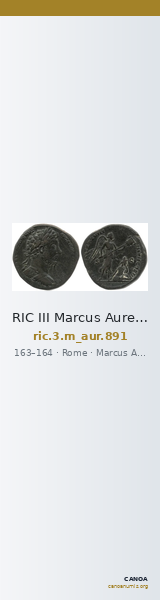 RIC III Marcus Aurelius 891 — CANOA