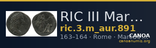 RIC III Marcus Aurelius 891 — CANOA