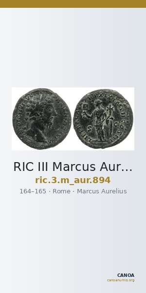 RIC III Marcus Aurelius 894 — CANOA