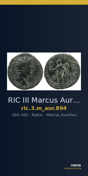 RIC III Marcus Aurelius 894 — CANOA
