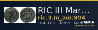 RIC III Marcus Aurelius 894 — CANOA