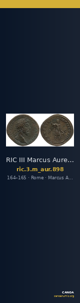 RIC III Marcus Aurelius 898 — CANOA