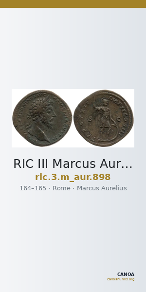 RIC III Marcus Aurelius 898 — CANOA
