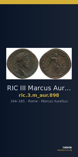 RIC III Marcus Aurelius 898 — CANOA
