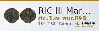 RIC III Marcus Aurelius 898 — CANOA