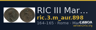 RIC III Marcus Aurelius 898 — CANOA