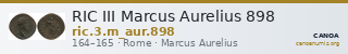RIC III Marcus Aurelius 898 — CANOA