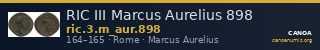 RIC III Marcus Aurelius 898 — CANOA