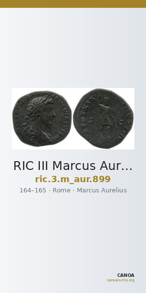 RIC III Marcus Aurelius 899 — CANOA