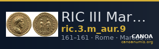 RIC III Marcus Aurelius 9 — CANOA