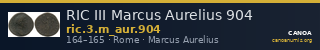 RIC III Marcus Aurelius 904 — CANOA