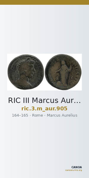 RIC III Marcus Aurelius 905 — CANOA