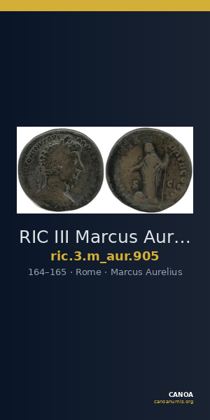 RIC III Marcus Aurelius 905 — CANOA