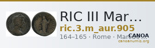 RIC III Marcus Aurelius 905 — CANOA