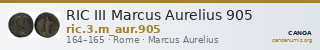 RIC III Marcus Aurelius 905 — CANOA