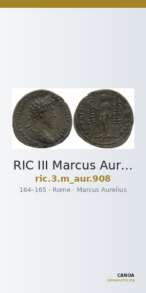 RIC III Marcus Aurelius 908 — CANOA