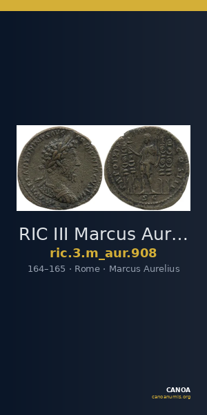 RIC III Marcus Aurelius 908 — CANOA