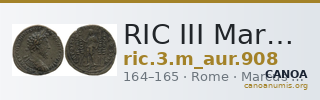 RIC III Marcus Aurelius 908 — CANOA
