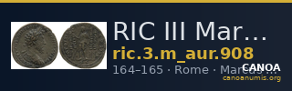 RIC III Marcus Aurelius 908 — CANOA