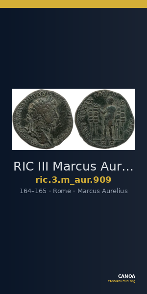 RIC III Marcus Aurelius 909 — CANOA
