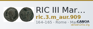 RIC III Marcus Aurelius 909 — CANOA