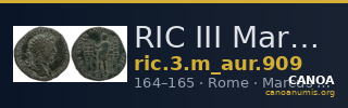 RIC III Marcus Aurelius 909 — CANOA