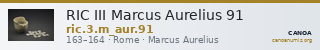 RIC III Marcus Aurelius 91 — CANOA