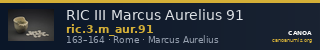 RIC III Marcus Aurelius 91 — CANOA